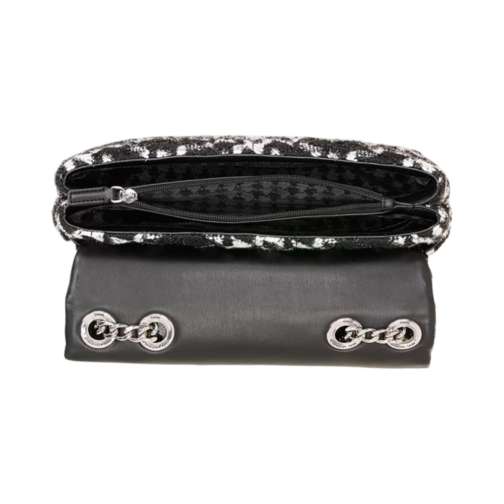 Karl Lagerfeld Paris Lafayette Black and White Tweed Crossbody Bag NWT - Picture 8 of 10